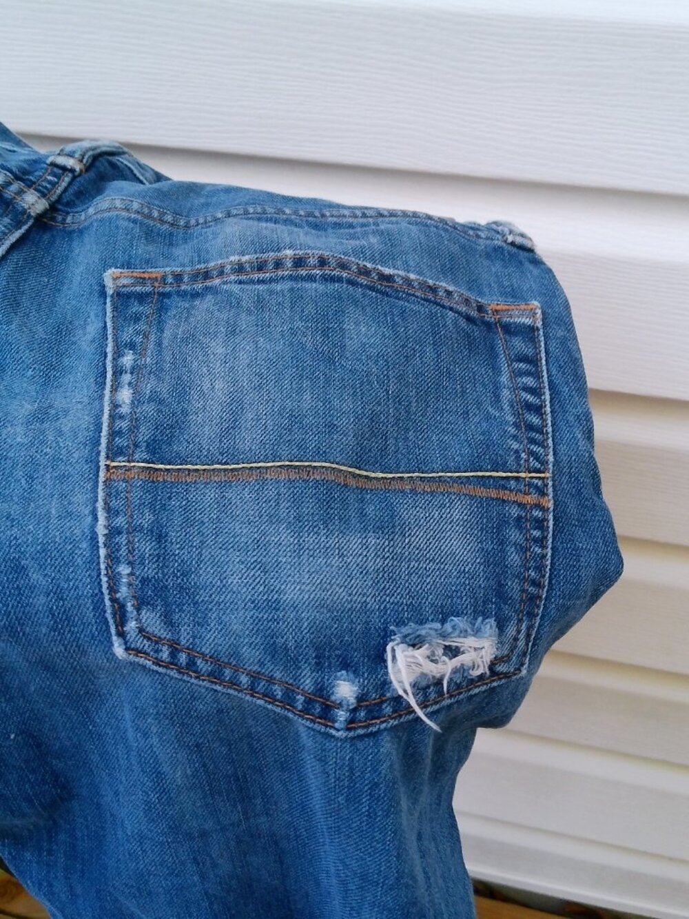 VINTAGE PAIR OF MENS ABERCROMBIE JEANS SIZE 32X32 GOOD SHAPE - Picture 5 of 11